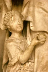 St. Anna und ihre Tochter die Jungfrau Maria, Detail von Maria